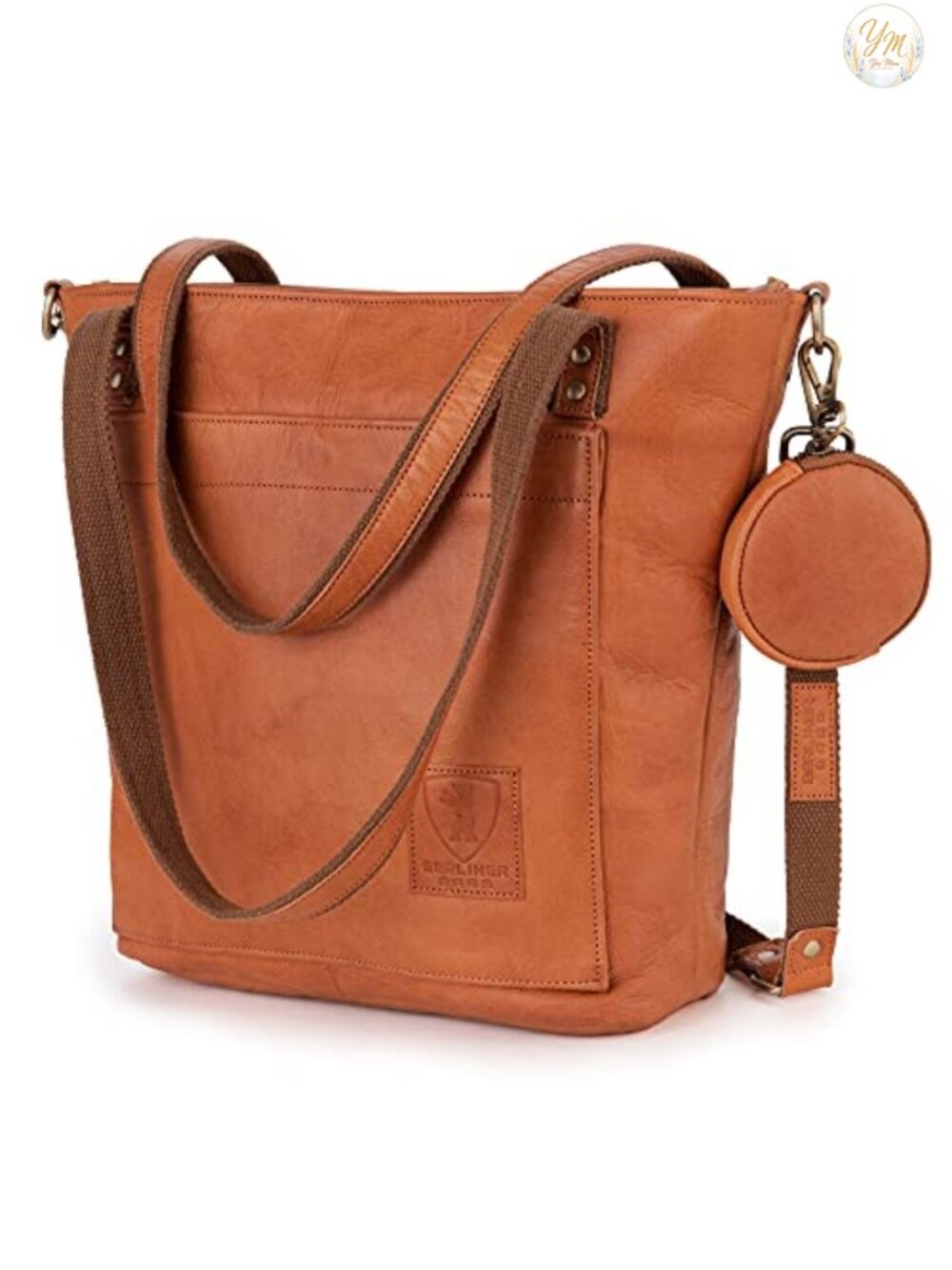 Full Grain Leather Tote Bag for Women Vintage Hobo Crossbody Shoulder Purse